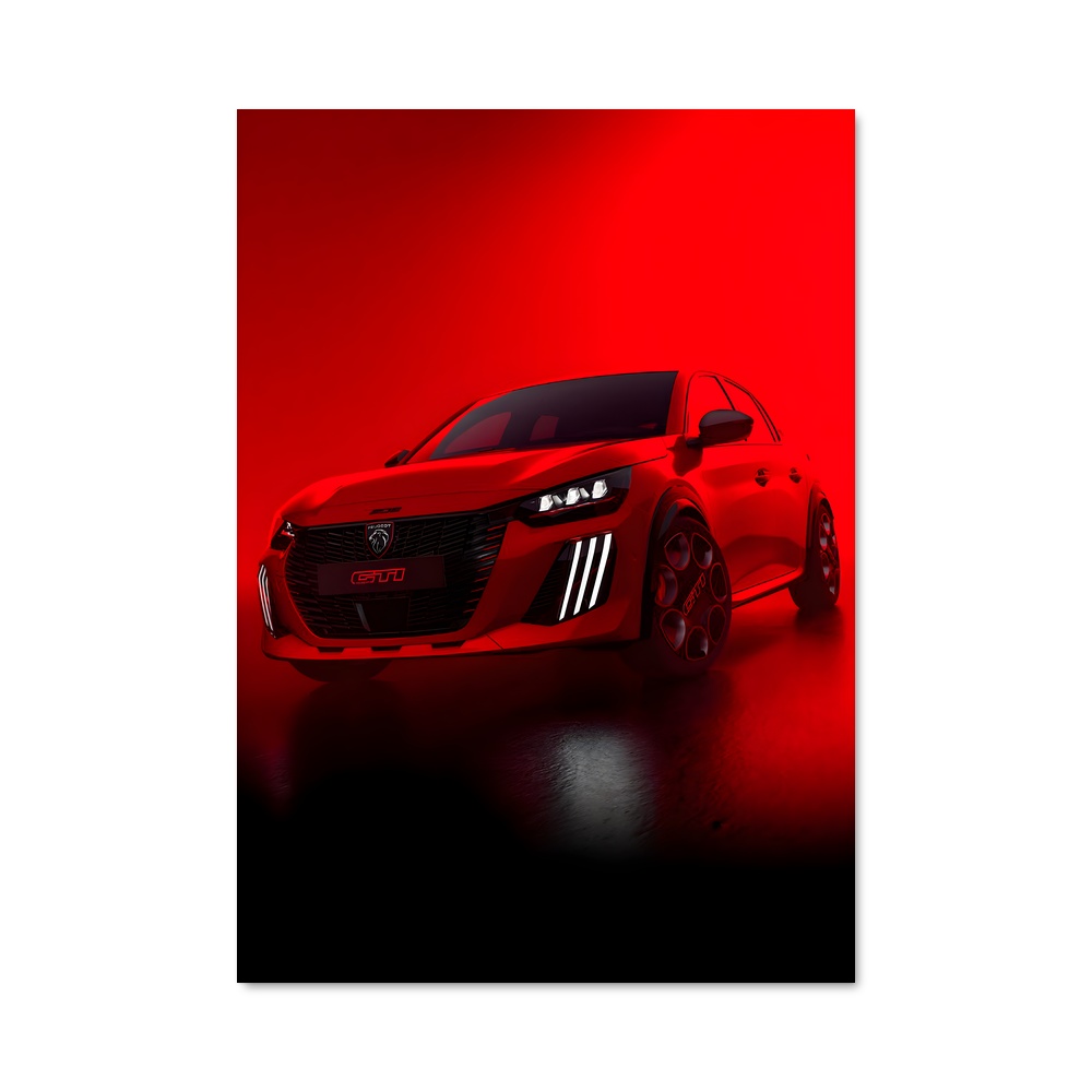 Poster 208 GTI Éclatant – affiche Peugeot